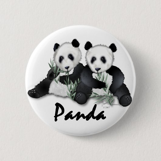 Giant Panda Beren Ronde Button 5,7 Cm (Voorkant)
