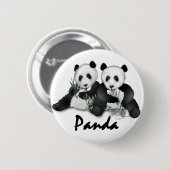 Giant Panda Beren Ronde Button 5,7 Cm (Voorkant /achterkant)