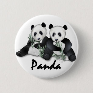 Giant Panda Beren Ronde Button 5,7 Cm