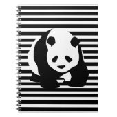 Giant Panda Black en White Striped Notitieboek (Voorkant)