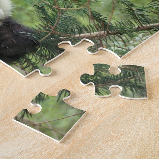 Giant Panda cub klimt een boom, Wolong Valley, Legpuzzel (Zijkant)