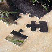 Giant panda eating bamboo legpuzzel (Zijkant)