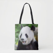 Giant Panda Eating Bamboo Tote Bag (Voorkant)