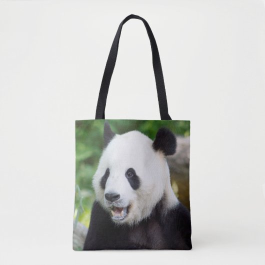Giant Panda Eating Bamboo Tote Bag (Voorkant)