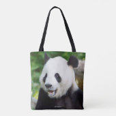 Giant Panda Eating Bamboo Tote Bag (Achterkant)