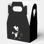 Giant Panda Eats Bamboo Black Bedankdoosjes (Geopend)