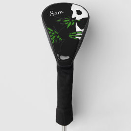 Giant Panda Eats Bamboo Black Golfheadcover