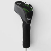 Giant Panda Eats Bamboo Black Golfheadcover (Schuin)
