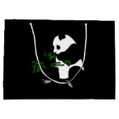 Giant Panda Eats Bamboo Black Groot Cadeauzakje (Achterkant)