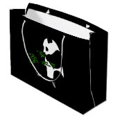 Giant Panda Eats Bamboo Black Groot Cadeauzakje (Achterkant Gekanteld)