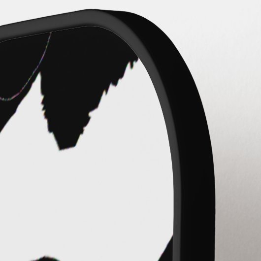 Giant Panda Eats Bamboo Name Black Pickleball Paddle (Links Detail)