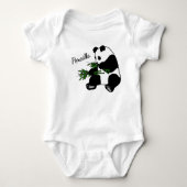 Giant Panda Eats Bamboo Name   Romper (Voorkant)