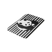 Giant Panda en Black en White Stripes Badmat (Gekanteld)