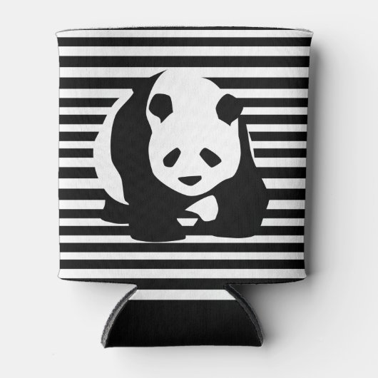 Giant Panda en Stripes Blikjeskoeler (Voorkant)