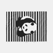 Giant Panda en Stripes Fleece Deken (Voorkant (Horizontaal))