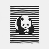 Giant Panda en Stripes Fleece Deken (Voorkant)