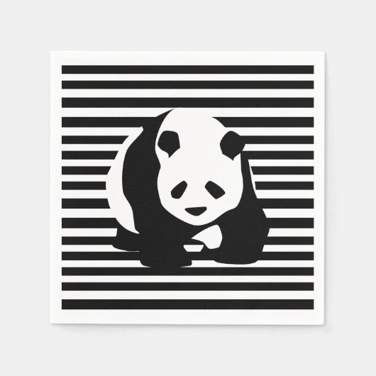 Giant Panda en Stripes Servet (Voorkant)
