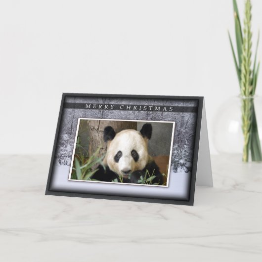 Giant Panda Feestdagen Kaart (Voorkant)