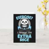 Giant Panda Funny Gym Workout Gezegden Food Fitnes Kaart (Gele Bloem)