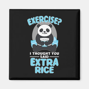 Giant Panda Funny Gym Workout Gezegden Food Fitnes Magneet