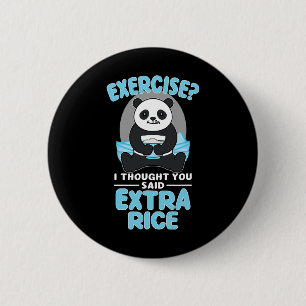 Giant Panda Funny Gym Workout Gezegden Food Fitnes Ronde Button 5,7 Cm