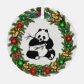Giant Panda Glass Ornament (Achterkant)