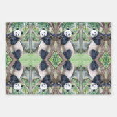 Giant Panda in een boom die Papieren bladen verpak Inpakpapier Vel (Voorkant)