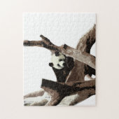 Giant panda in een wilde dierentuinfoto. legpuzzel (Verticaal)
