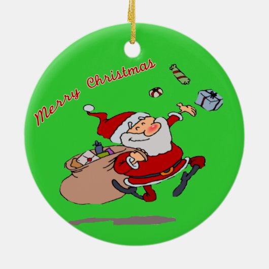 Giant Panda kerstversiering Keramisch Ornament (Achterkant)