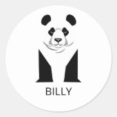 Giant Panda Kindernaam Label (Voorkant)