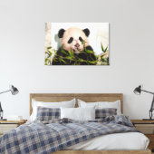 Giant Panda leaning Against Wall Canvas Afdruk (Insitu (Slaapkamer))