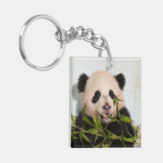 Giant Panda leaning Against Wall Sleutelhanger (Voorkant Links)