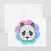 Giant Panda Mandala Briefkaart (Voorkant / Achterkant)