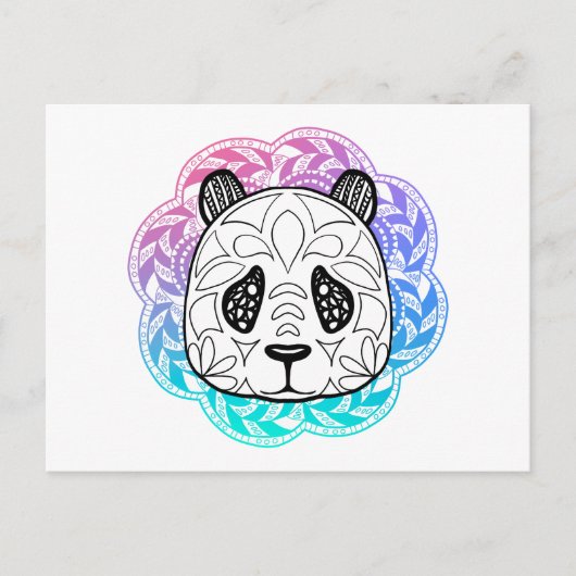 Giant Panda Mandala Briefkaart (Voorkant)