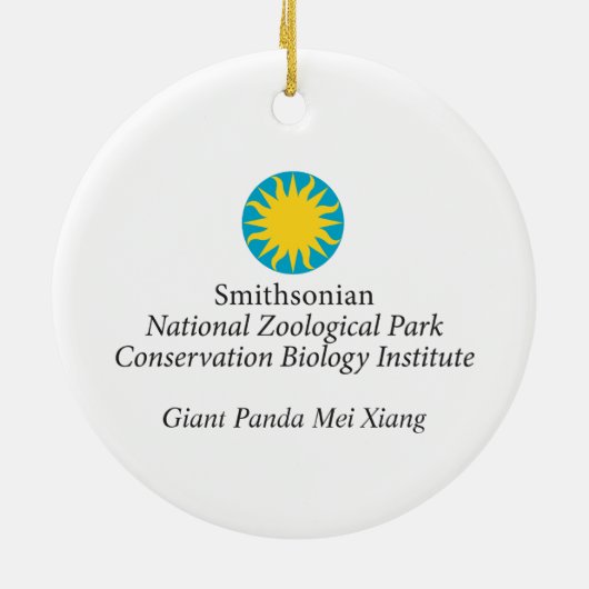 Giant Panda Mei Xiang Keramisch Ornament (Achterkant)