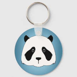 Giant Panda met Faded blauwe achtergrond Sleutelhanger