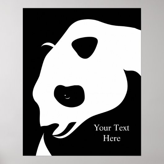 Giant Panda met het Poster van de Tekst (Voorkant)