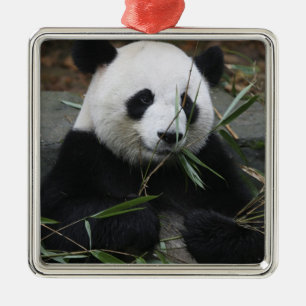 Giant panda metalen ornament