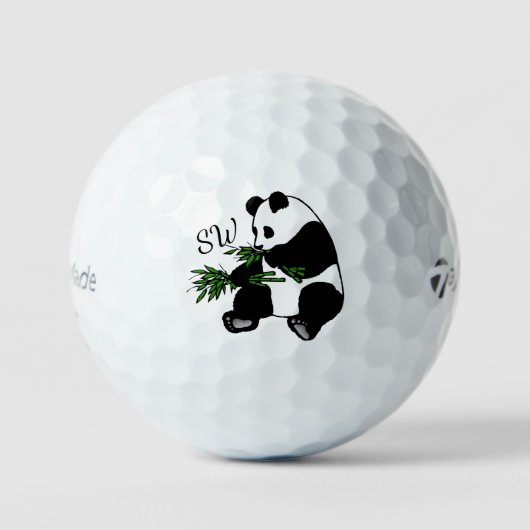 Giant Panda Monogram Golfballen (Voorkant)