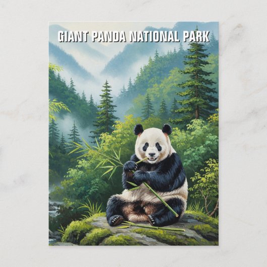 Giant Panda Nationaal Park China Reizen Briefkaart (Voorkant)