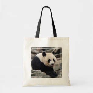 Giant Panda op Rocks Tote Bag
