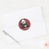 Giant Panda Ronde Sticker (Envelop)