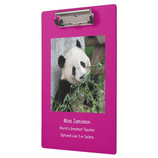 Giant Panda, 's werelds grootste leraar, warm roze Klembord (Links)