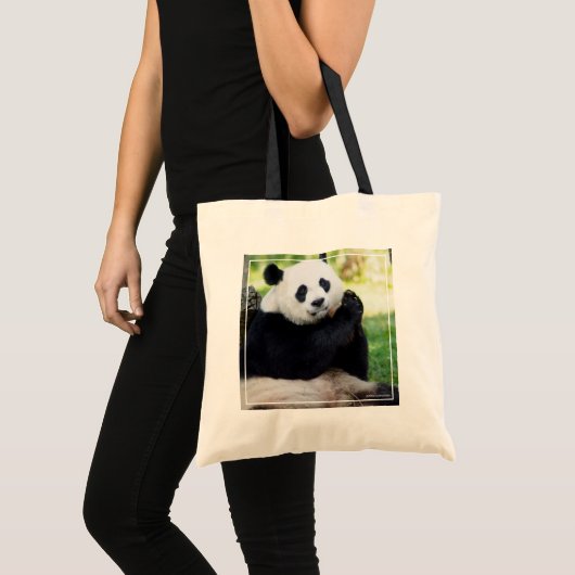 Giant Panda Sitting Tote Bag (Voorkant (product))