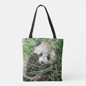 Giant Panda zweert in gras Tote Bag (Achterkant)