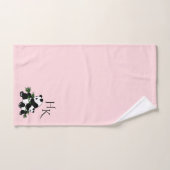 Giant Pandas Monogram Roze Wadenset Bad Handdoek (Handdoek)