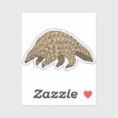 Giant Pangolin vector illustratie Sticker (Vel)