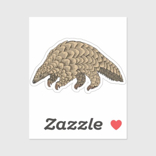 Giant Pangolin vector illustratie Sticker (Vel)