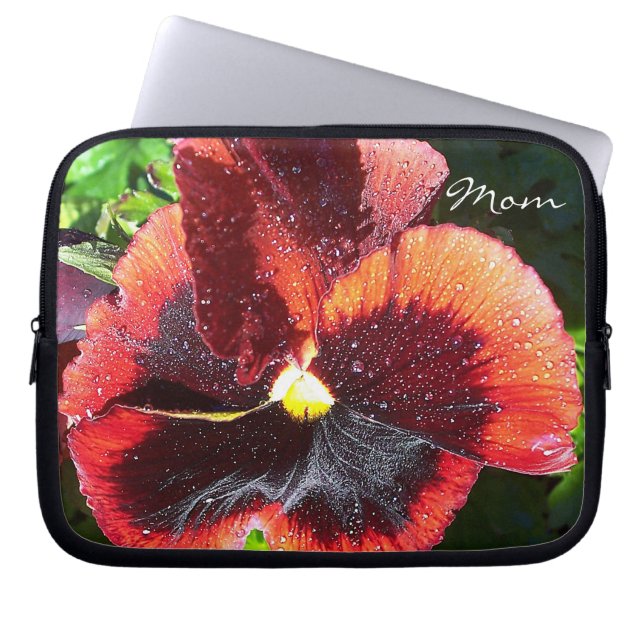 Giant Pansy Flower "Mam"-laptophoes Laptop Sleeve (Voorkant)