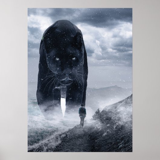 Giant Panther vs Man, Motivatie de Mindset van het Poster (Voorkant)